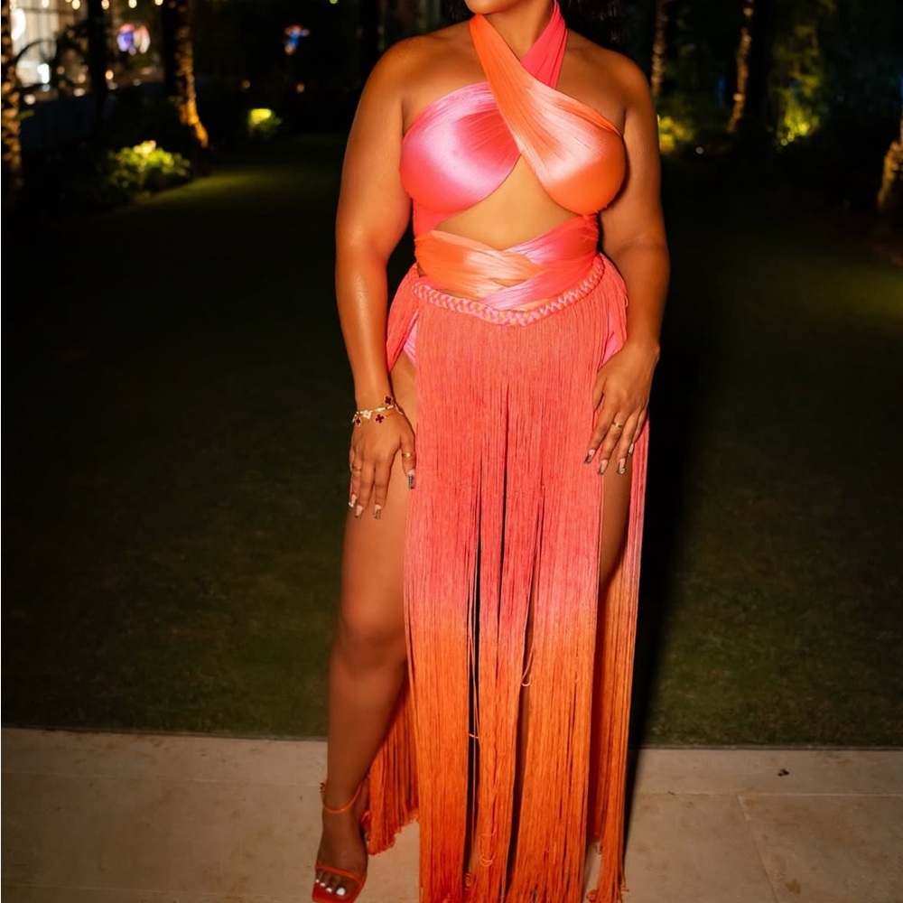 Bronx and Banco Issa Gown in Pink Ombre